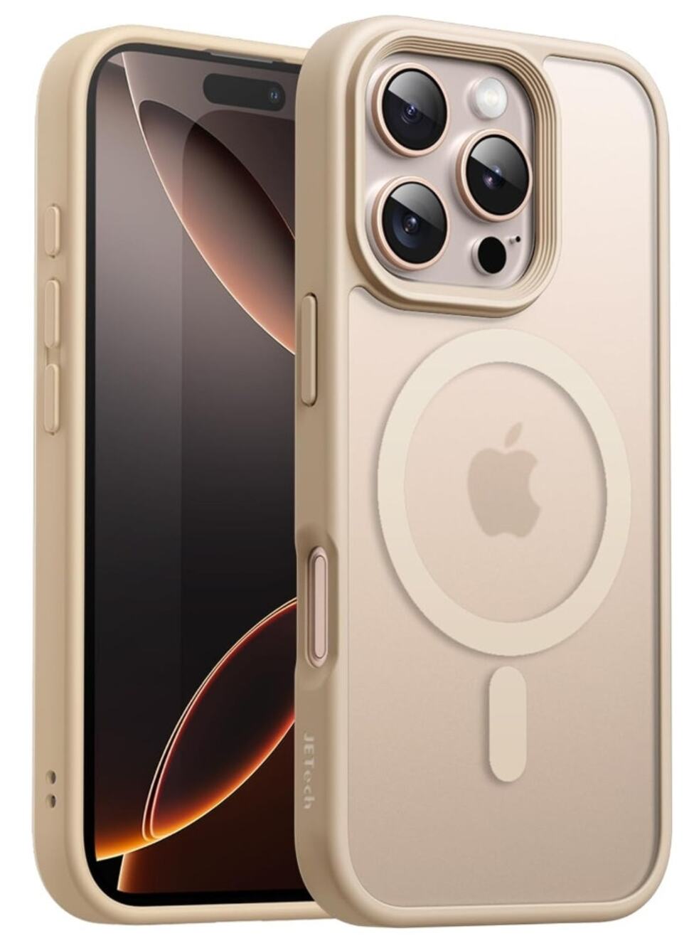 JETech MagSafe Case for iPhone 16 Pro 6.3" Matte Desert Titanium New